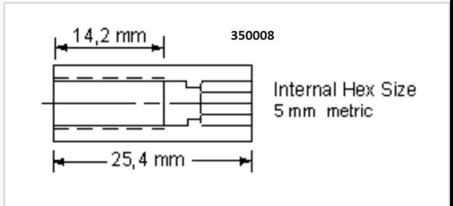 Sun Hydraulics varilla roscada 914 mm 350008 M6
