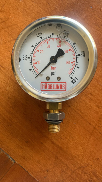 Hágglunds manómetro 0-1000PSI 0-70BAR R978980520 H 502 00244-0